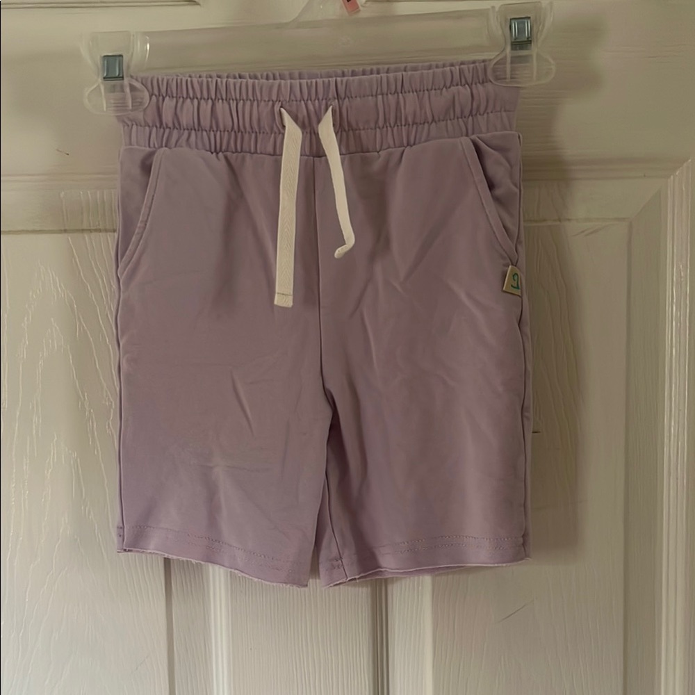 2 Lavender and cream Drawstring Shorts